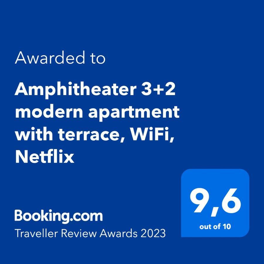 Amphitheater 3+2 Modern Apartment With Terrace, Wifi, Netflix 普拉 外观 照片